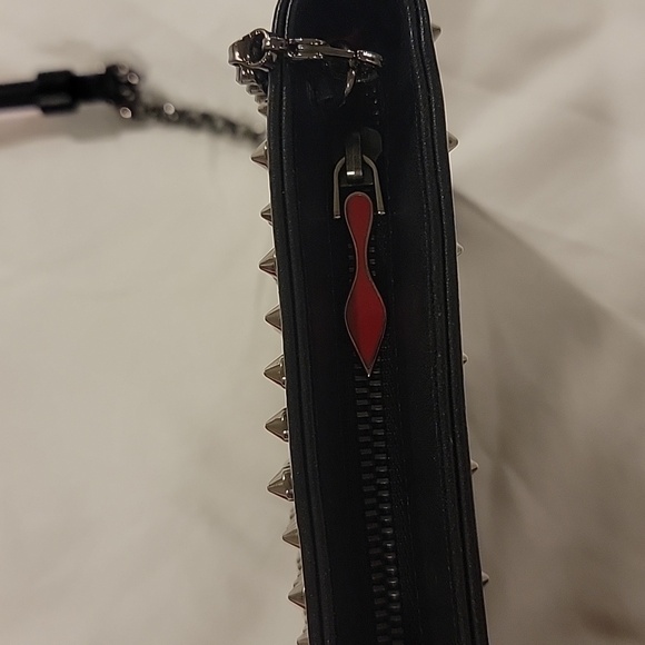 Authentic Christian Louboutin studded leather black clutch - Picture 6 of 9
